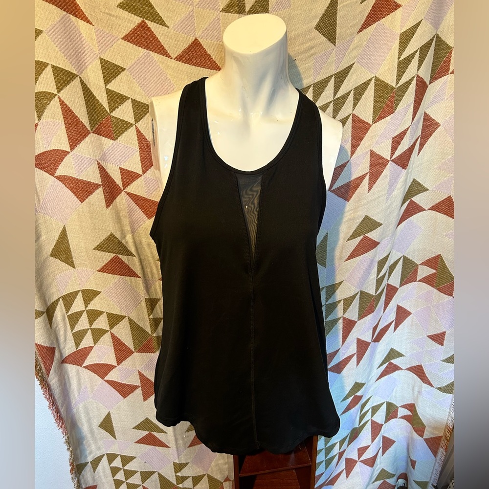 Zyia Active Tank XL Top Black Racerback Effortless Long Sleeveless Workout